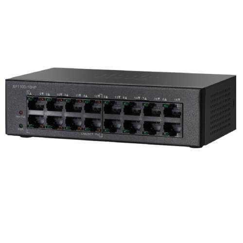 Cisco SF110D-16HP Switch with POE