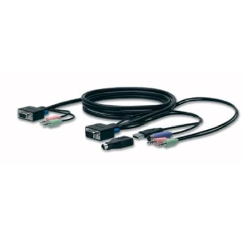 SOHO KVM Replacement Cable(3m) Kit, VGA & PS/2, USB -F1D9102-10